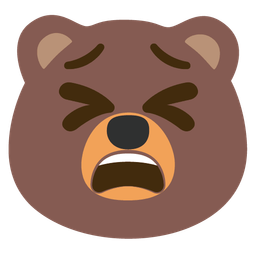 bear and tired face