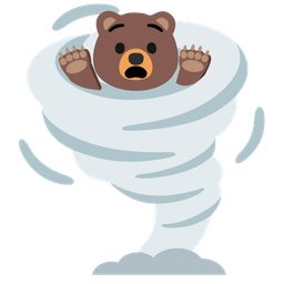 bear and tornado