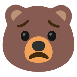 Bear and Worried face