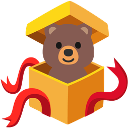 bear and wrapped gift