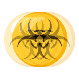 beating heart and biohazard