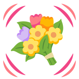 beating heart and bouquet