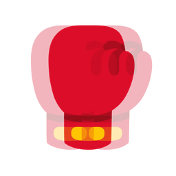 beating heart and boxing glove
