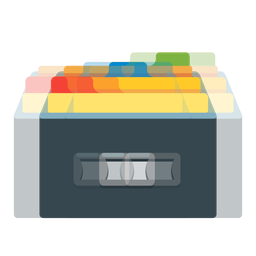 beating heart and card file box