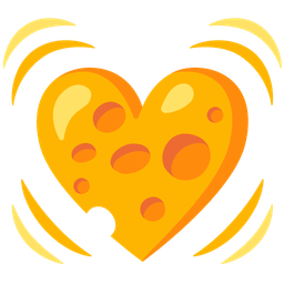 beating heart and cheese wedge