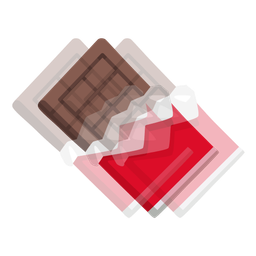 beating heart and chocolate bar