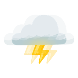 beating heart and cloud with lightning