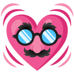 beating heart and disguised face