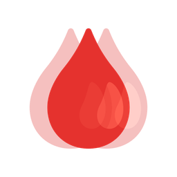 beating heart and drop of blood