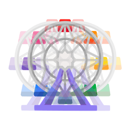 beating heart and ferris wheel