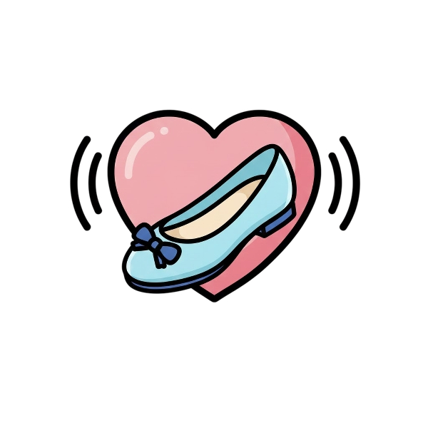 Beating heart and Flat shoe