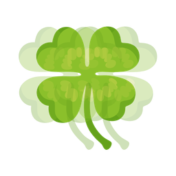 beating heart and four leaf clover