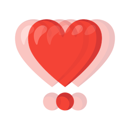 beating heart and heart exclamation