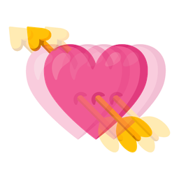 Beating heart and Heart with arrow