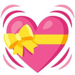 beating heart and heart with ribbon