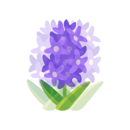 beating heart and hyacinth