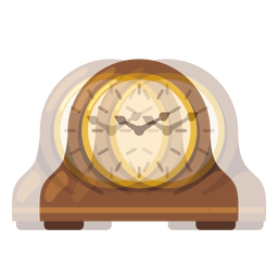 beating heart and mantelpiece clock