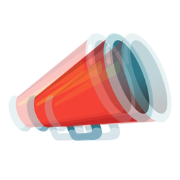 beating heart and megaphone