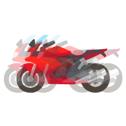 beating heart and motorcycle