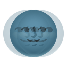 beating heart and new moon face