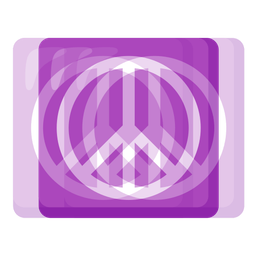 beating heart and peace symbol