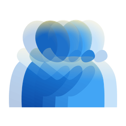 beating heart and people hugging