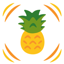beating heart and pineapple