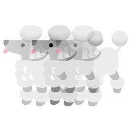 beating heart and poodle