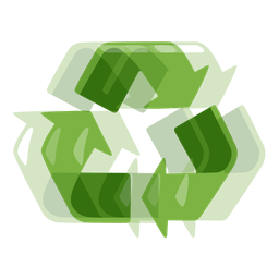 beating heart and recycling symbol