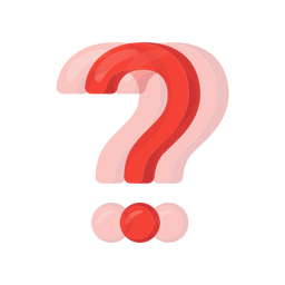 beating heart and red question mark