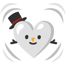 beating heart and snowman without snow