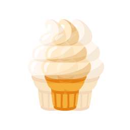 Beating heart and Soft ice cream