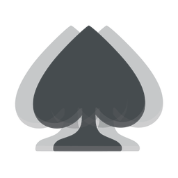 beating heart and spade suit