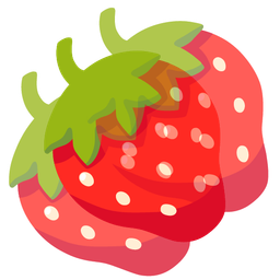 beating heart and strawberry