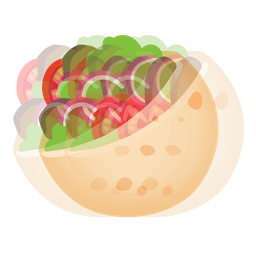 beating heart and stuffed flatbread