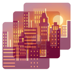 beating heart and sunset