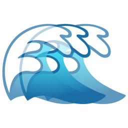 beating heart and water wave