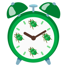 beetle and alarm clock