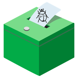 beetle and ballot box with ballot