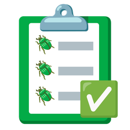 beetle and check mark button