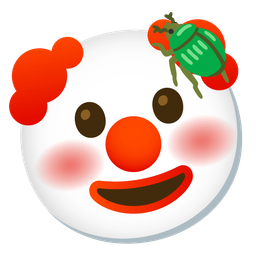 beetle and clown face