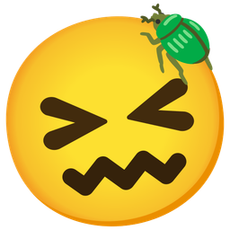 beetle and confounded face