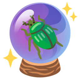 beetle and crystal ball