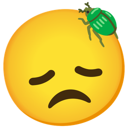 beetle and disappointed face