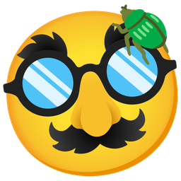 beetle and disguised face