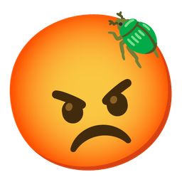 beetle and enraged face