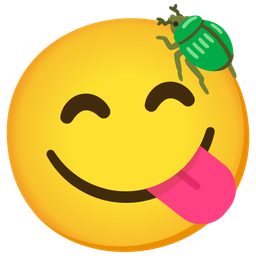 Beetle and Face savoring food