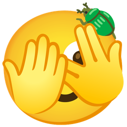 beetle and face with peeking eye