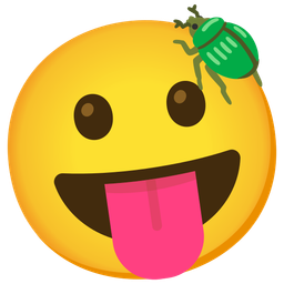 Beetle and Face with tongue