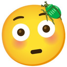 beetle and flushed face